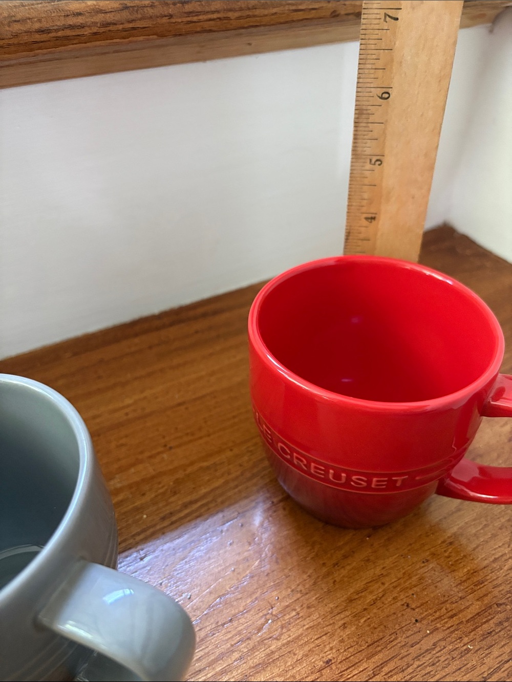 Le Creuset 350ml Coffee Mugs Flint & Cerise - Set of 2 - Picture 8 of 8